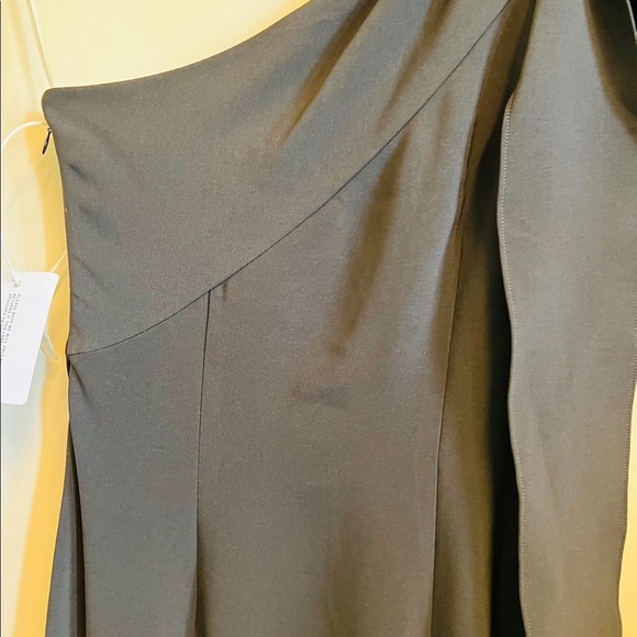 Marchesa Notte One Shoulder Stretch Ebro Crepe Asymmetrical Cocktail Dress 2 - Picture 10 of 16